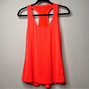 Athleta Racerback Tank Top Coral Sizzle Polyester Spandex Size Small